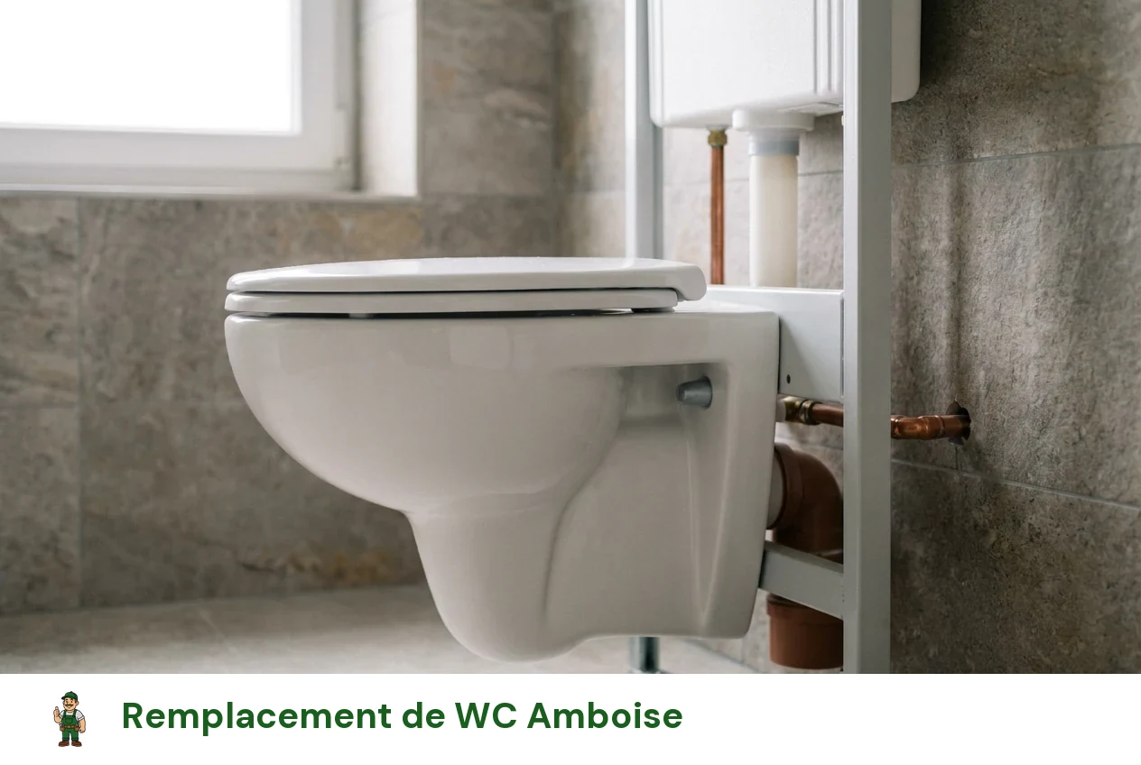 Remplacement de WC à Amboise