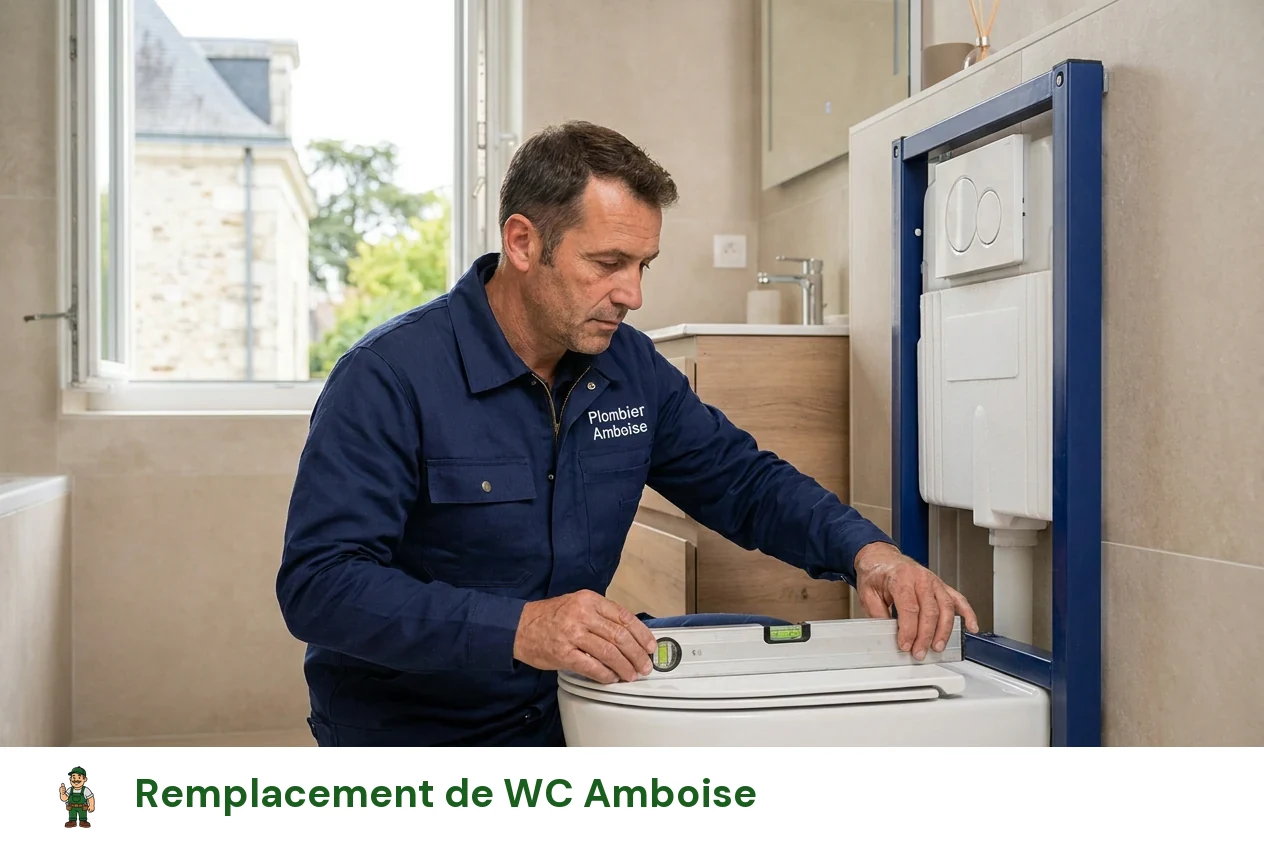 Remplacement de WC à Amboise